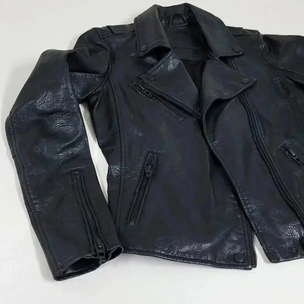 Blank NYC Womens Luxury Clothing Semi Fitted Vegan Leather Motorcycle J… - Picture 4 of 12